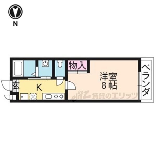 シークリエーション西大路御池 202｜京都府京都市中京区西ノ京南原町(賃貸マンション1K・2階・22.35㎡)の写真 その2