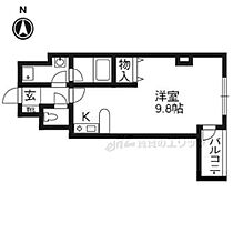 京都府京都市中京区聚楽廻東町（賃貸マンション1R・5階・26.46㎡） その2