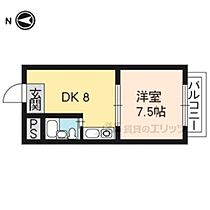 グランディール衣笠 301 ｜ 京都府京都市北区平野桜木町（賃貸マンション1DK・3階・27.00㎡） その2