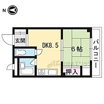 京都府京都市右京区西院春栄町（賃貸マンション1DK・3階・33.75㎡） その1