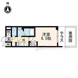 プレサンス京都二条京華 1Kの間取図画像
