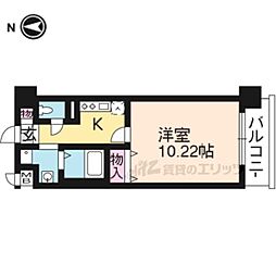 JR二条駅NKビルビエラコート二条 1Kの間取図画像