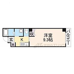 メゾンアーサー 1Kの間取図画像