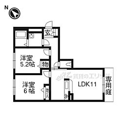 メゾン・ファミール 2LDKの間取図画像