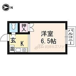 ヴィラ佐藤 1Kの間取図画像