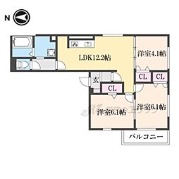 ルピナス嵯峨嵐山 3LDKの間取図画像