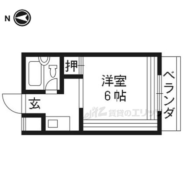 ハイツ福徳 205｜京都府京都市南区東九条南烏丸町(賃貸マンション1R・2階・17.00㎡)の写真 その2