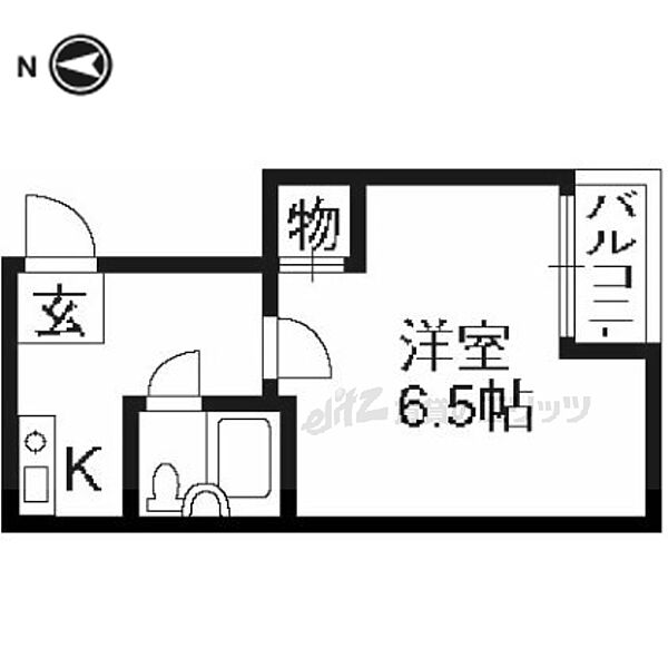 エクラン・ドール 301｜京都府京都市下京区松原通大宮東入来迎堂町(賃貸アパート1K・3階・17.00㎡)の写真 その2