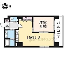 京都府京都市右京区西京極東大丸町（賃貸マンション1LDK・6階・45.13㎡） その1