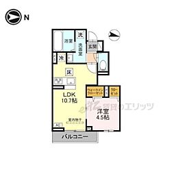 京阪本線 鳥羽街道駅 徒歩5分の賃貸アパート 1階1LDKの間取り