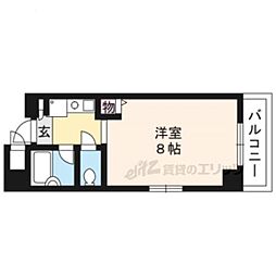 SHICATA SEPT BLDG 4階1Kの間取り