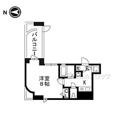 サムティ京都駅前 1Kの間取図画像