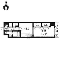 アーバネックス室町 1DKの間取図画像