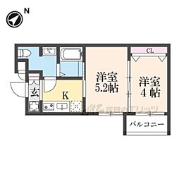 MJC京都西大路1 2Kの間取図画像