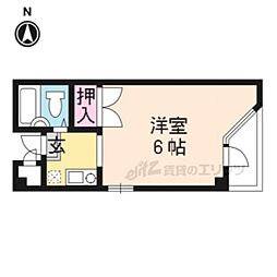 アブニールK 1Kの間取図画像
