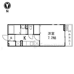 パストラルみやけ 1Kの間取図画像