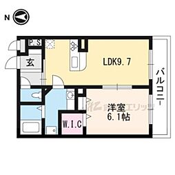鳥羽リョウコウ 1LDKの間取図画像