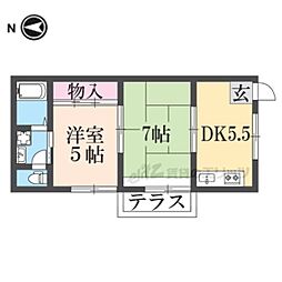 ハイツセブン 2DKの間取図画像