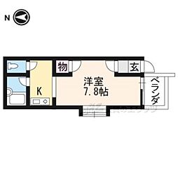 メゾンイースター 1Kの間取図画像