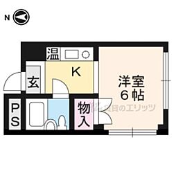 アルバトロッサー ワンルームの間取図画像