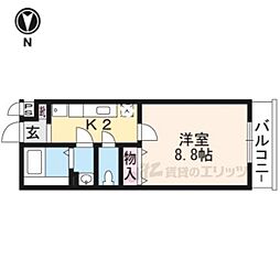 メゾンクレア 1Kの間取図画像