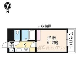 壬生H.Tマンション 1Kの間取図画像