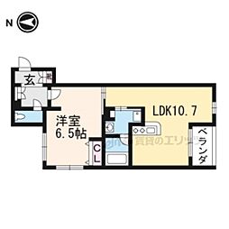 ヴィラ聖護院 1LDKの間取図画像