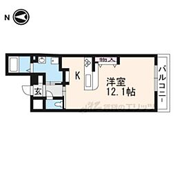シャルレ16番館 ワンルームの間取図画像
