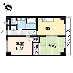 CASTRIWIN 2DKの間取図画像