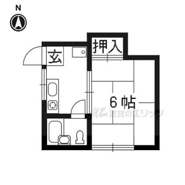 新栄荘 207｜京都府京都市南区西九条島町(賃貸マンション1R・2階・18.27㎡)の写真 その2