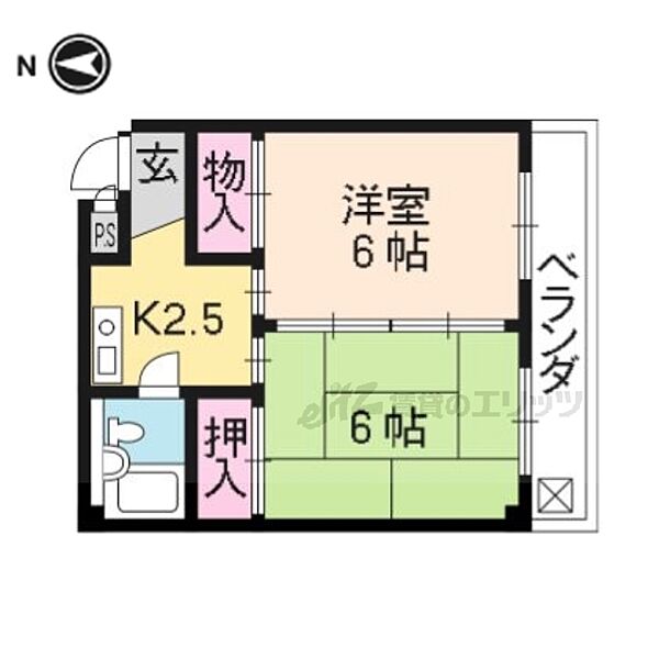 エスプリト横山 503｜京都府京都市東山区大和大路通七条下る４丁目本池田町(賃貸マンション2K・5階・28.00㎡)の写真 その2