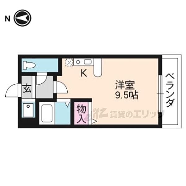 京都府京都市左京区丸太町通川端東入東丸太町(賃貸マンション1R・1階・19.50㎡)の写真 その2