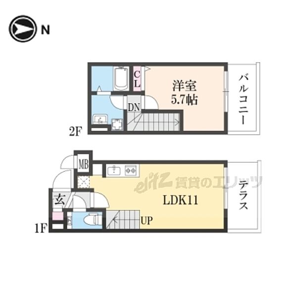 京都府京都市下京区志水町(賃貸マンション1LDK・5階・39.65㎡)の写真 その2