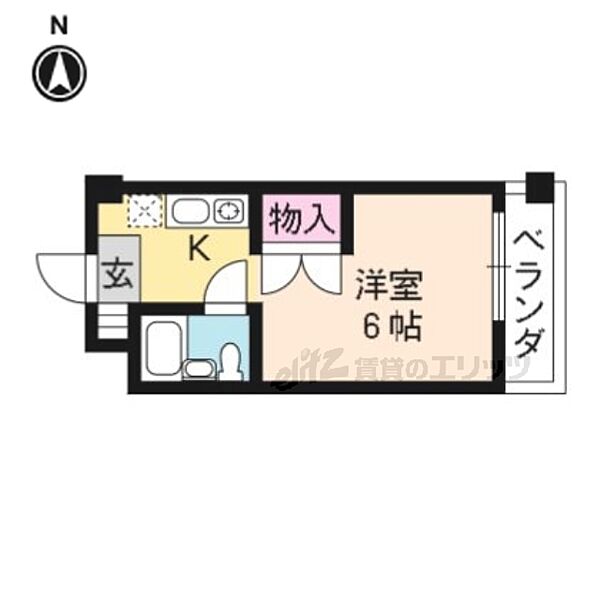 プレステージ御陵 105｜京都府京都市山科区御陵中筋町(賃貸マンション1K・1階・20.00㎡)の写真 その2