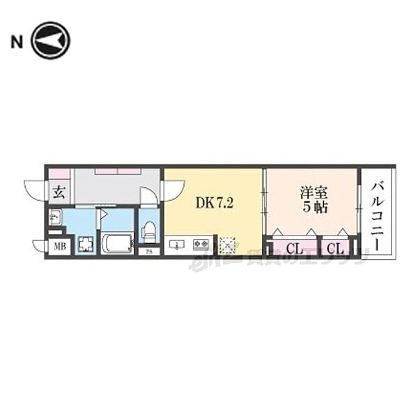 京都府京都市伏見区竹田北三ツ杭町(賃貸マンション1DK・3階・35.17㎡)の写真 その2