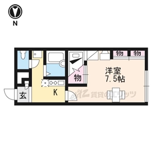 レオパレスフォーティウィンクス 118｜京都府京都市山科区厨子奥若林町(賃貸アパート1K・1階・23.18㎡)の写真 その2