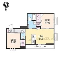 六条荘 201 ｜ 京都府京都市下京区西側町（賃貸マンション2LDK・2階・64.81㎡） その2