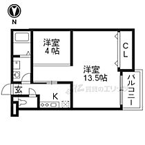 京都府京都市左京区吉田中阿達町（賃貸マンション1K・3階・47.68㎡） その2