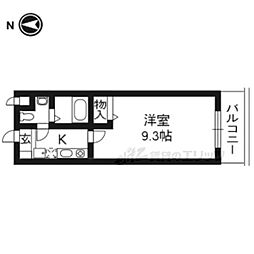 メゾン・メロディア 3階1Kの間取り