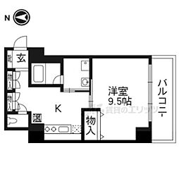 グランレブリー室町六角 1Kの間取図画像