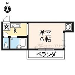 メゾン清風2 ワンルームの間取図画像