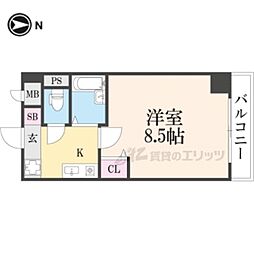 サムティ上堀川 1Kの間取図画像