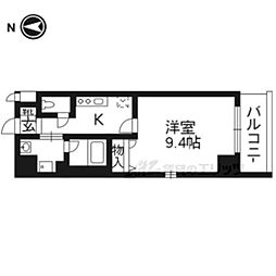 アスヴェル京都二条駅前2 1Kの間取図画像
