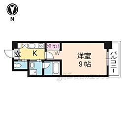 グランレブリー太秦天神川 1Kの間取図画像
