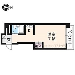 メゾンドリュート 1Kの間取図画像