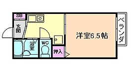 大阪府大阪市福島区野田3丁目（賃貸アパート1K・2階・21.39㎡） その2