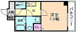 クラウンハイム瑞光フラワーコート 1Kの間取図画像