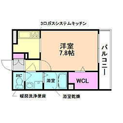 シャーメゾンルミナス ワンルームの間取図画像