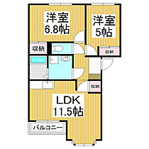 Petit Flat T&K  ｜ 長野県松本市波田（賃貸アパート2LDK・1階・52.80㎡） その2