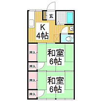 仙人閣アパート  ｜ 長野県大町市大町（賃貸アパート2K・2階・37.00㎡） その2